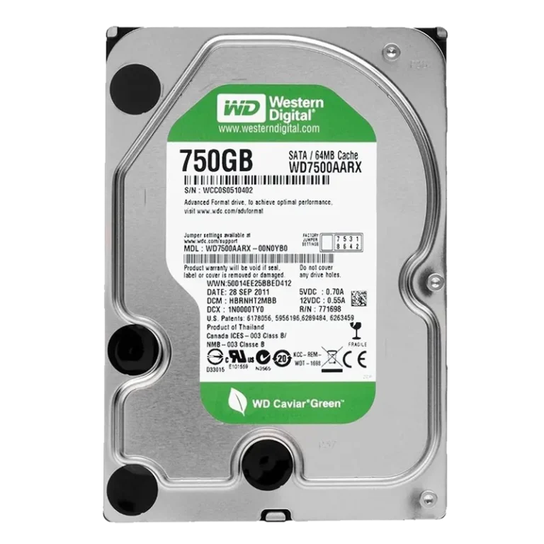 hdd western 750 GB green